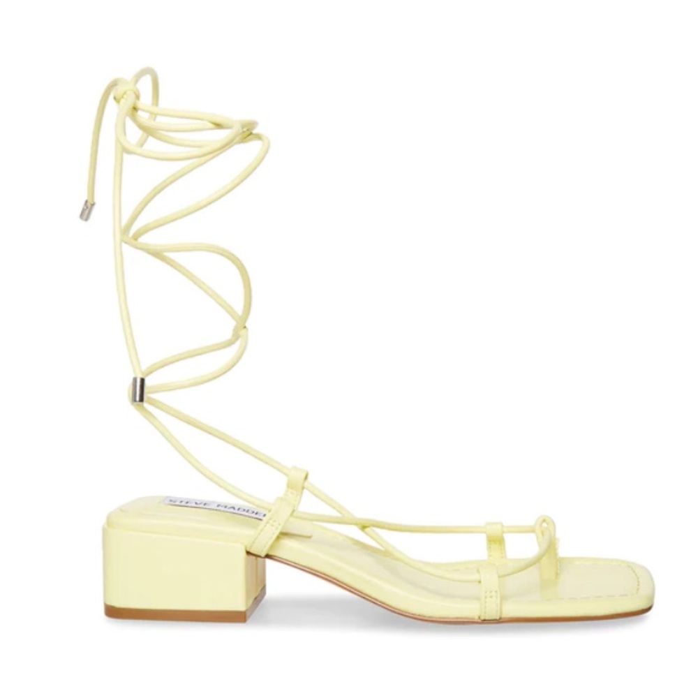 Steven Madden Lace Up Summer Sandals in Yellow